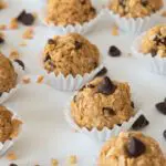 Peanut butter balls with mini chocolate chips