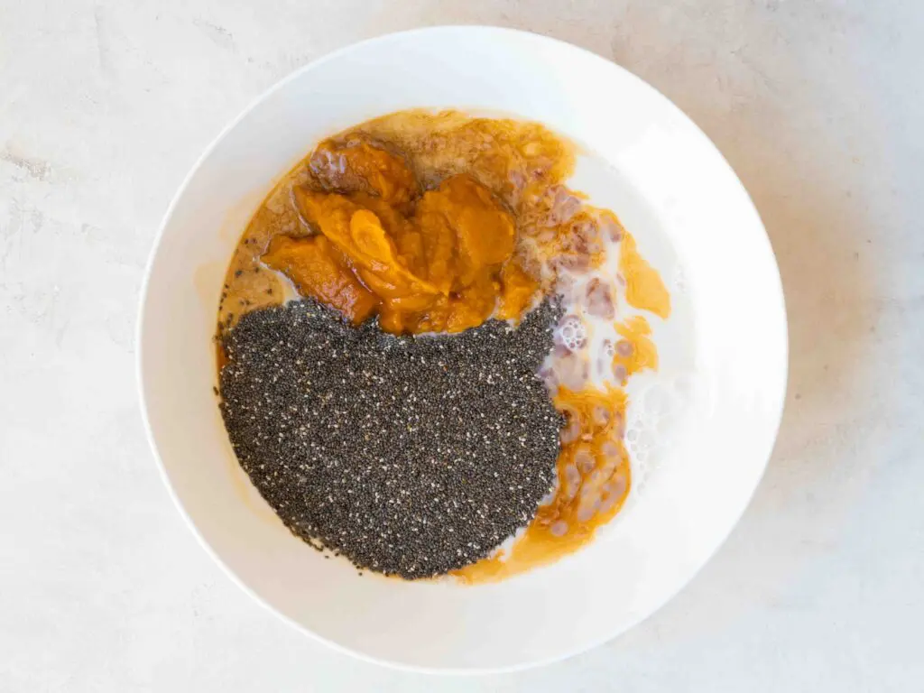 Chia and Pumpkin in White Bowl