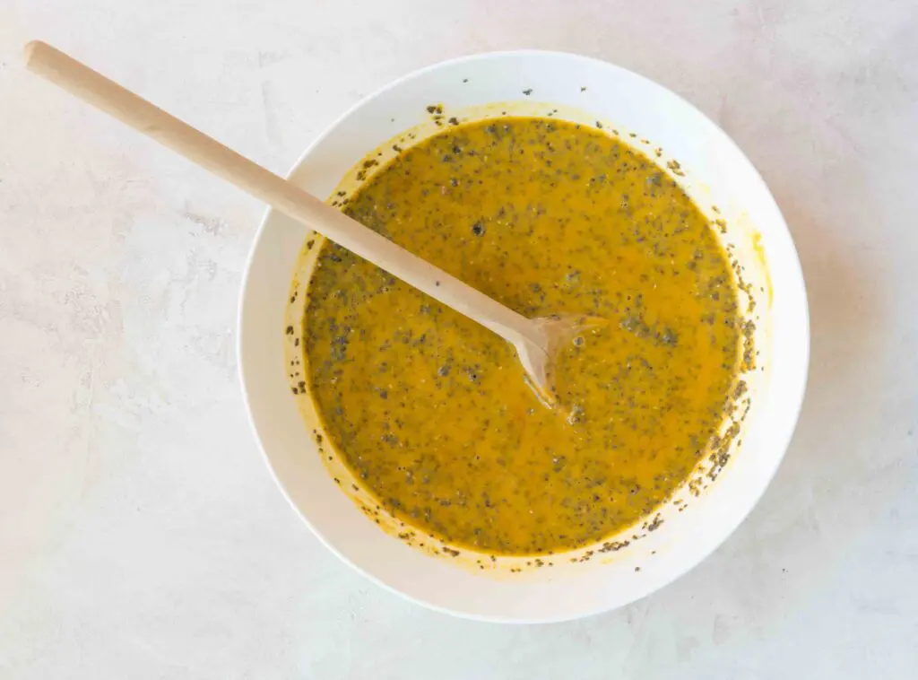 Whisking Chia Pudding
