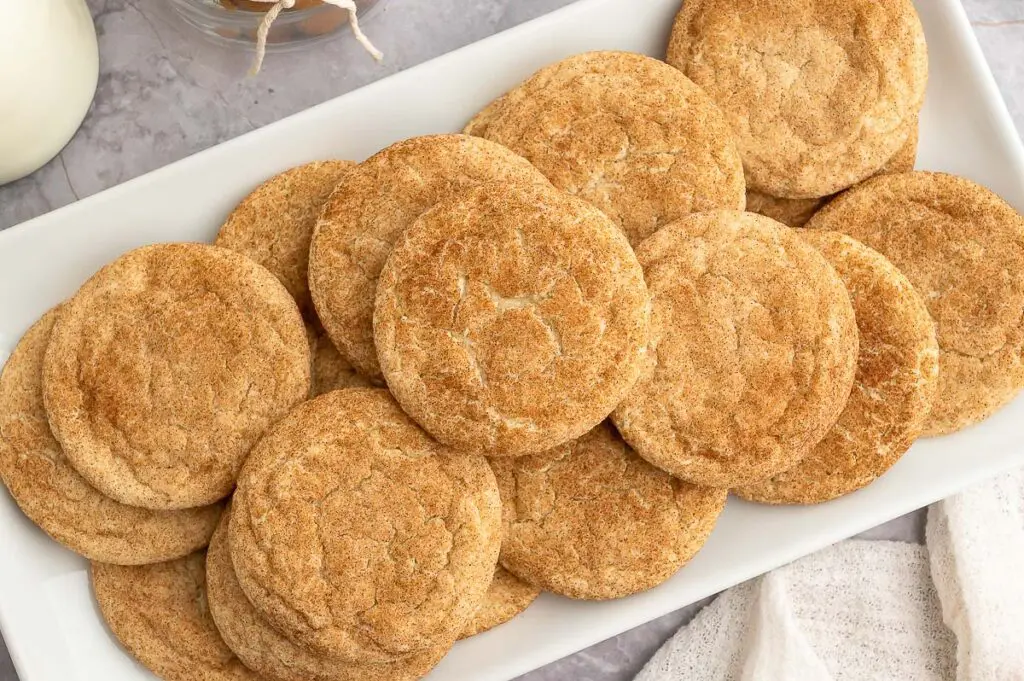 Large Plate of Snickerdoodle Cookies