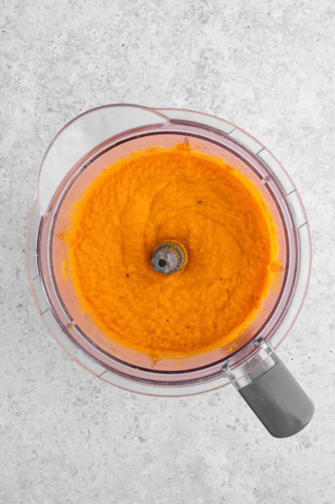 Mix Butter with Sweet Potatoes in Blender