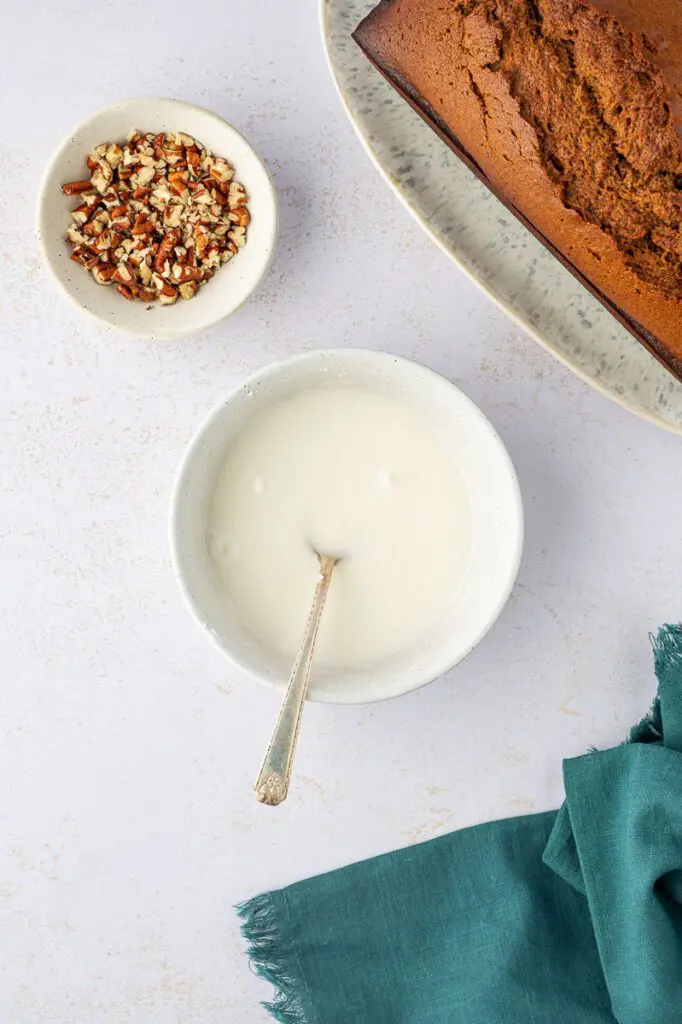 Icing and Pecans Mixed