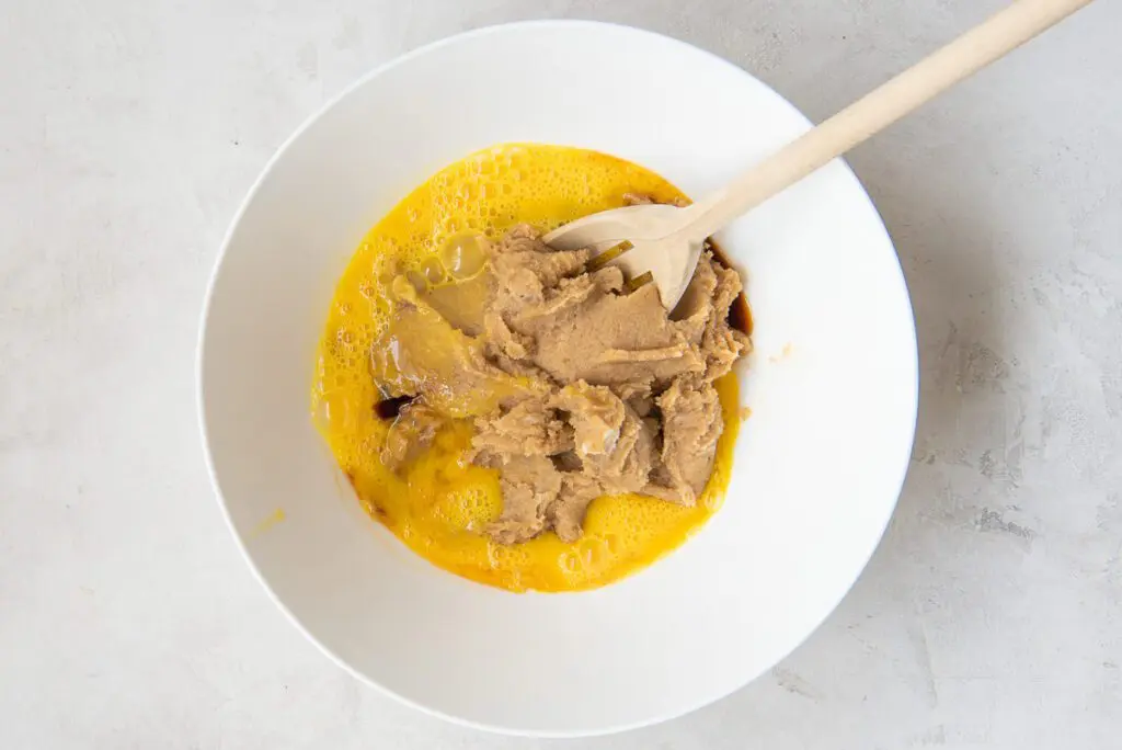 Mix Eggs with Butter Mixture