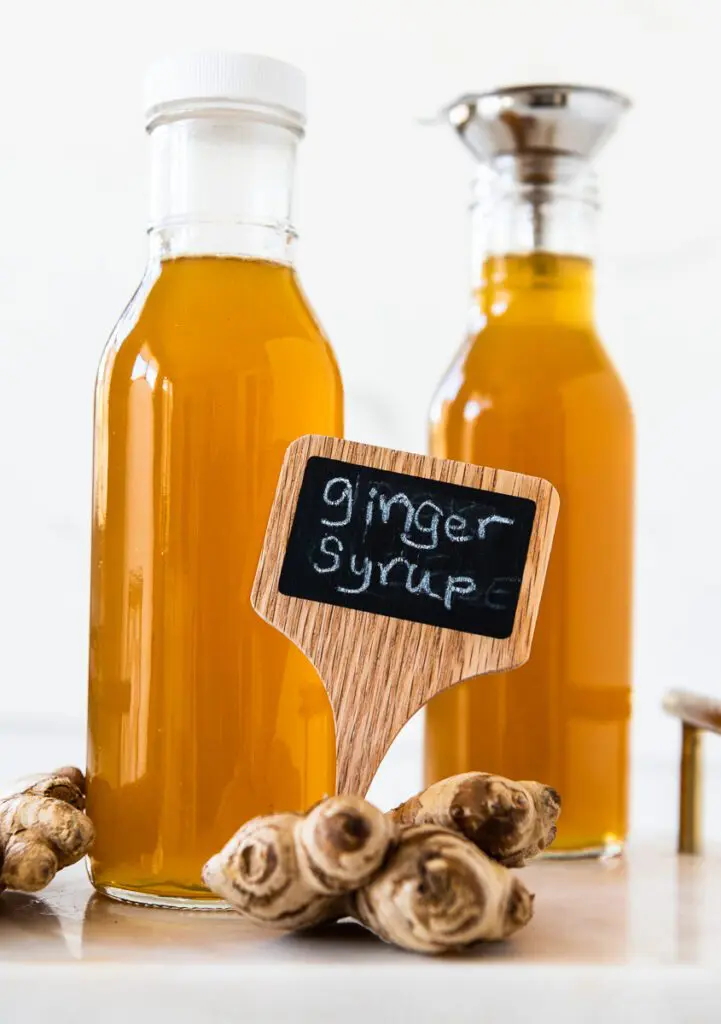Ginger Syrup in Bottles