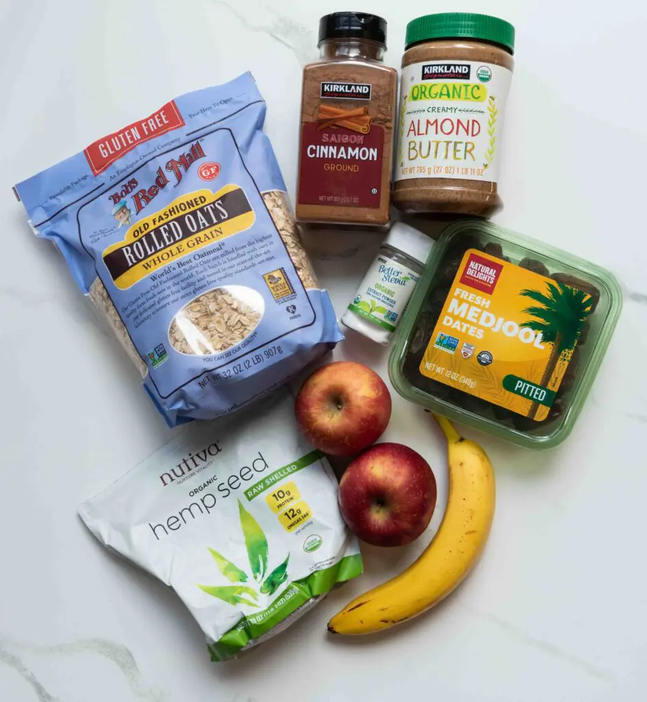 Ingredients for Oat Apple Cinnamon Smoothie