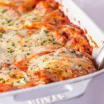 Gluten-Free Turkey Lasagna in white pan