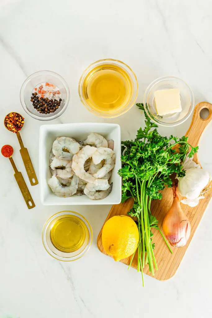 Ingredients for Garlic Shrimp Scampi