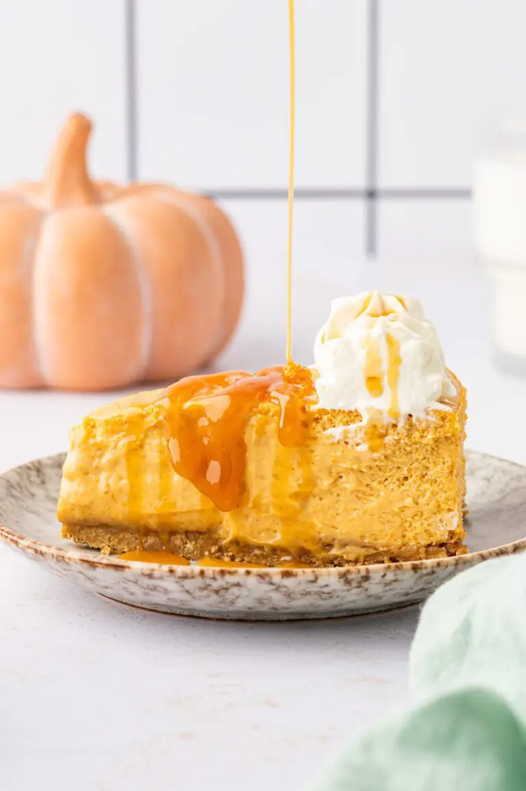 slice of pumpkin cheesecake