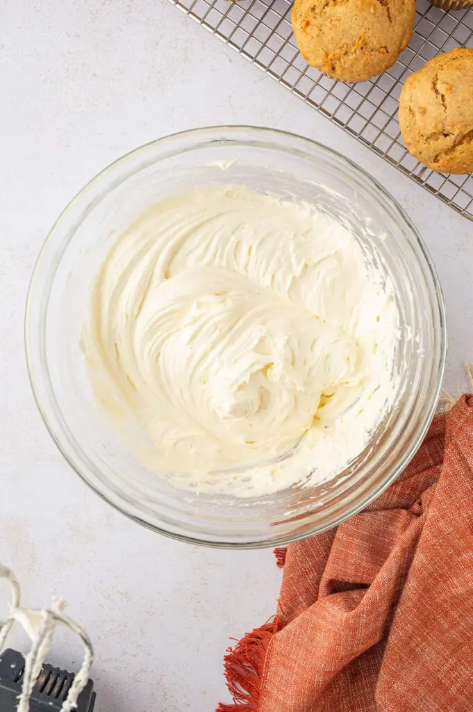 Blended Buttercream in bowl