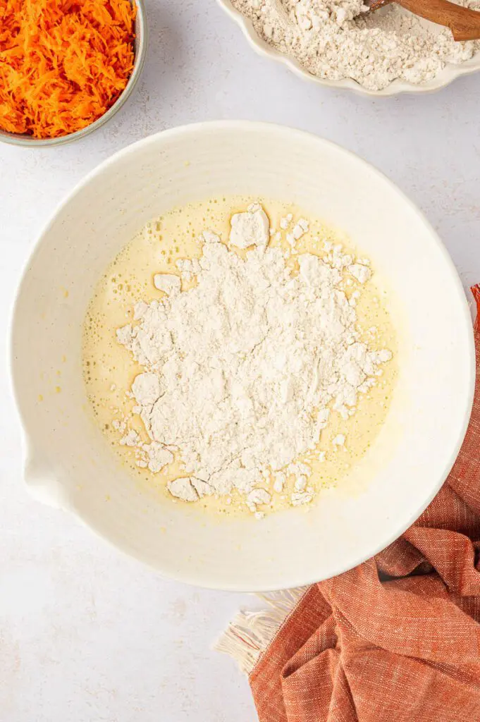 Combine wet and dry ingredients