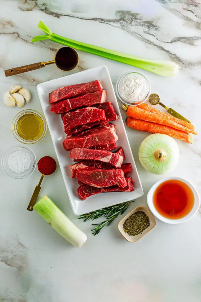 Ingredients for Beef Short Ribs with Italian Seasonings