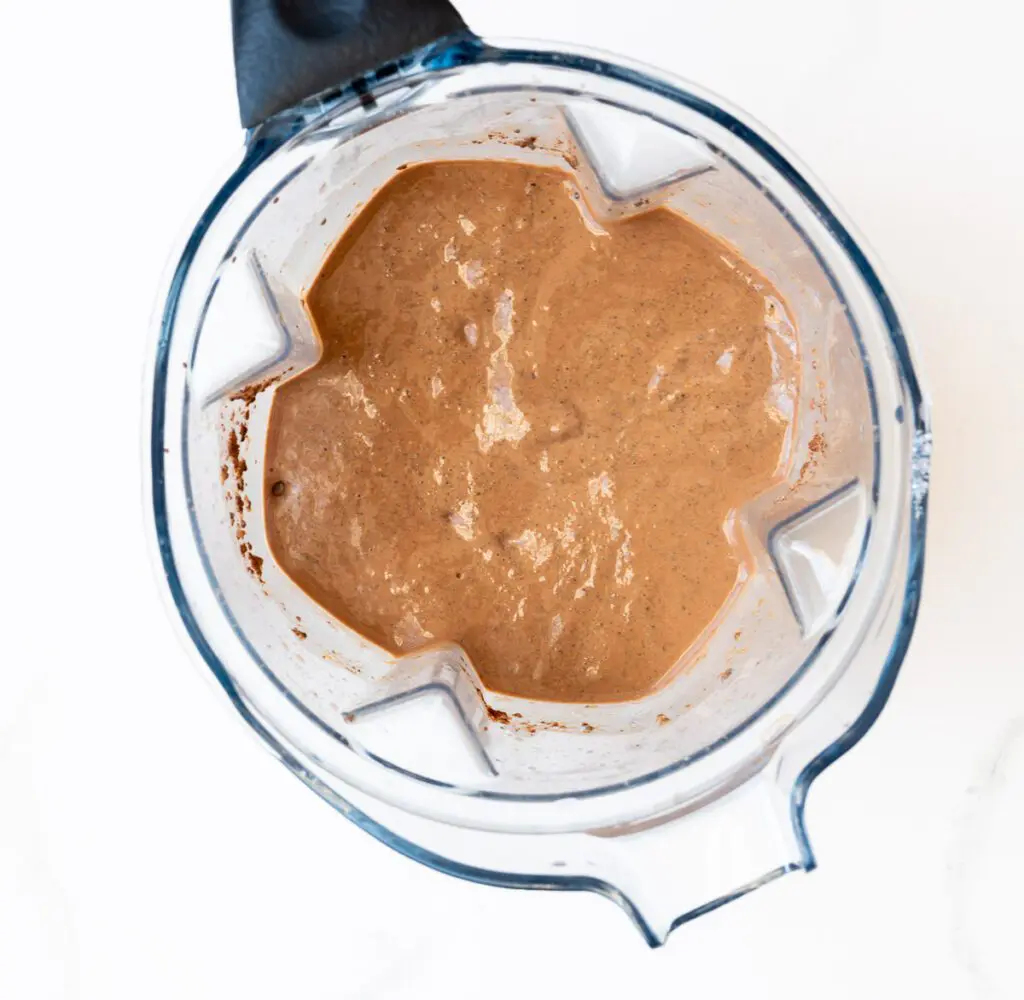 Chocolate Chia Pudding Ingredients in the Blender