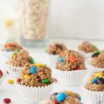 Almond Butter protein Balls with M&M's