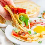 Egg white tortilla with breakfast