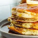 Gluten Free Pancakes in a stack with butter