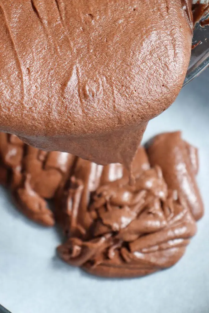 Pou Gluten Free Texas Sheet Cake Batter into prepared pan