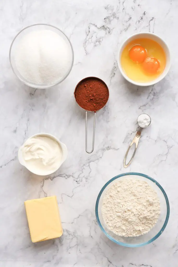 Ingredients for Gluten Free Texas Sheet Cake