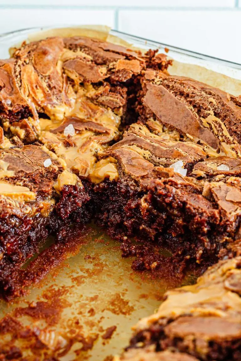Gluten Free Peanut Butter Brownies in Pan