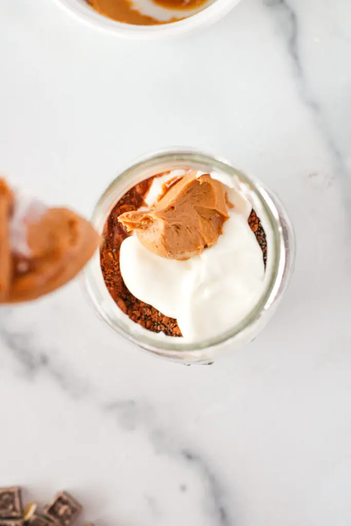 Adding yogurt and peanut butter to overnight oats