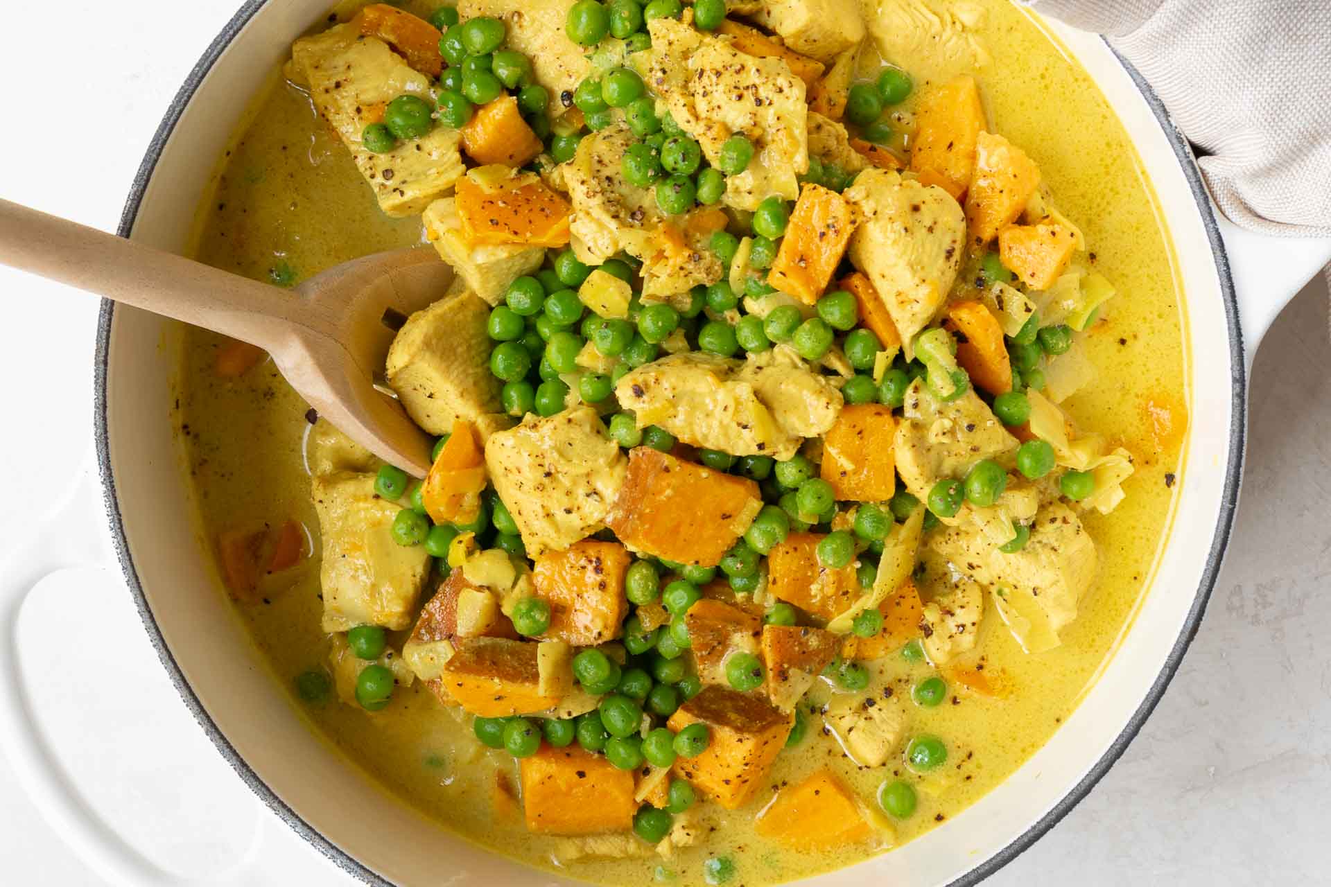 Easy BEST Chicken Sweet Potato Curry With Coconut - Delectable Food Life