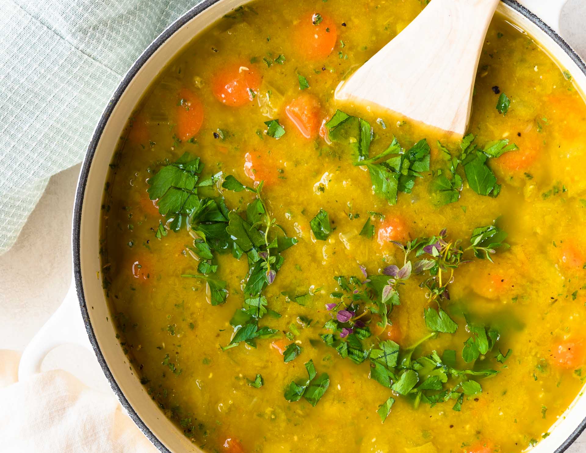 Vegan split pea soup