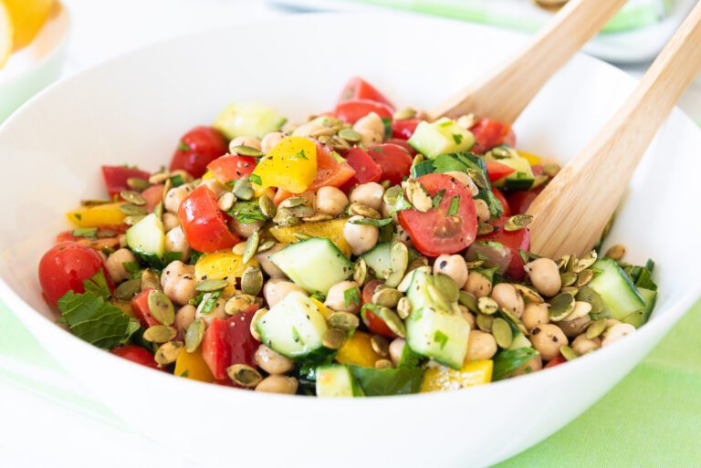 Delicious Chickpea Salad with Mustard Vinaigrette