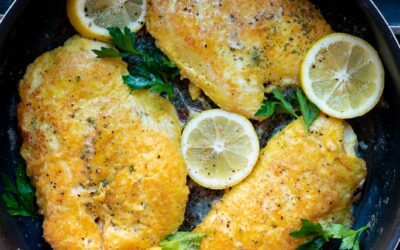 Easy Crusted Chicken Romano with Lemon Butter