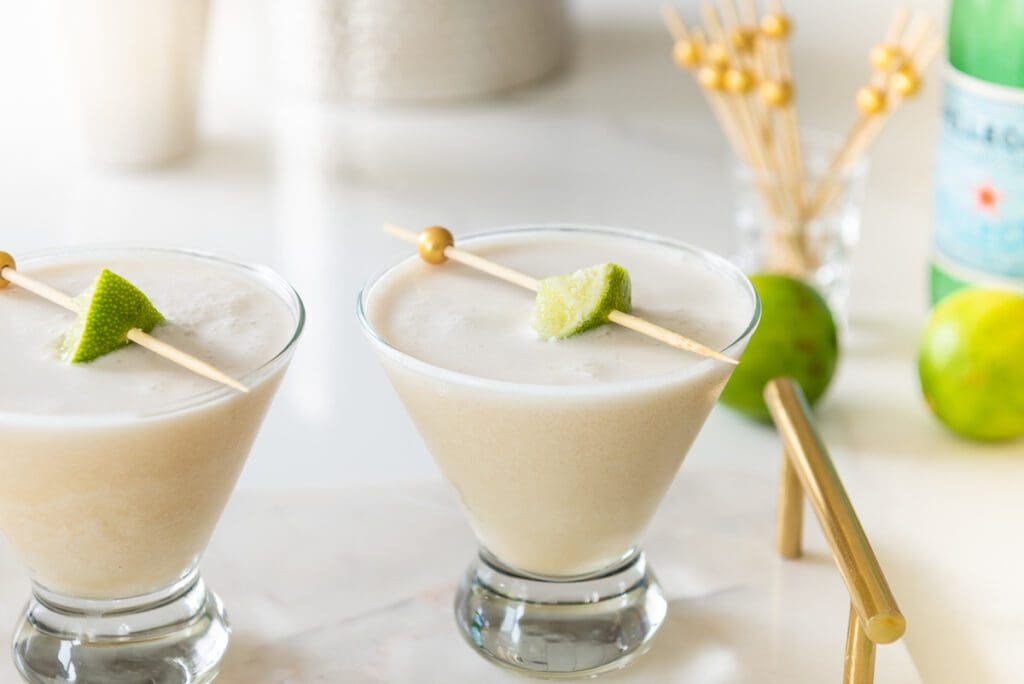 Coconut Martini Mocktail with Limes 