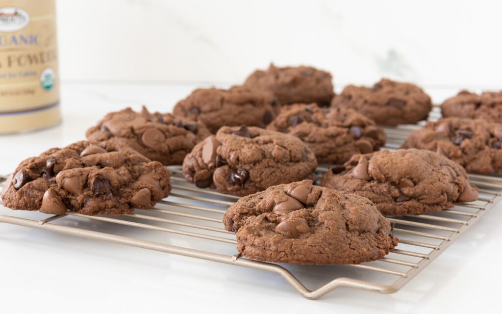 Double Chocolate Gluten-Free Cookies fresh out of the oven