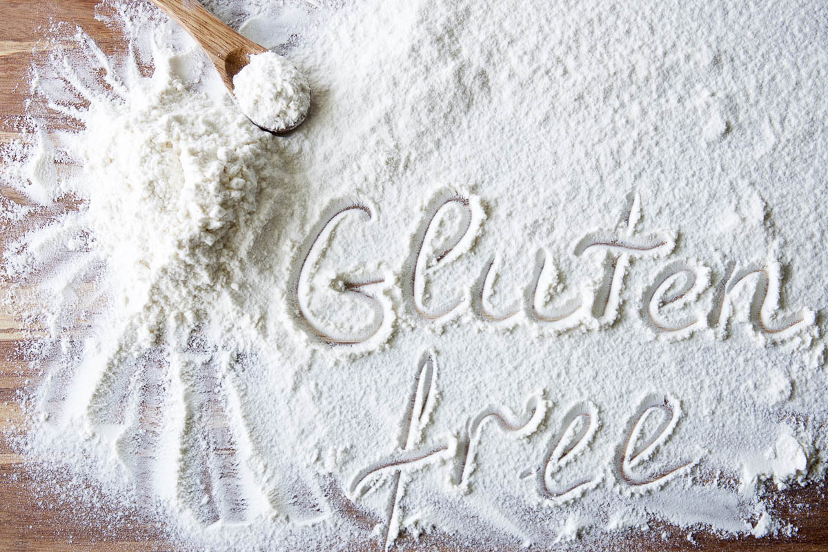 Gluten Free Sign written in flour 